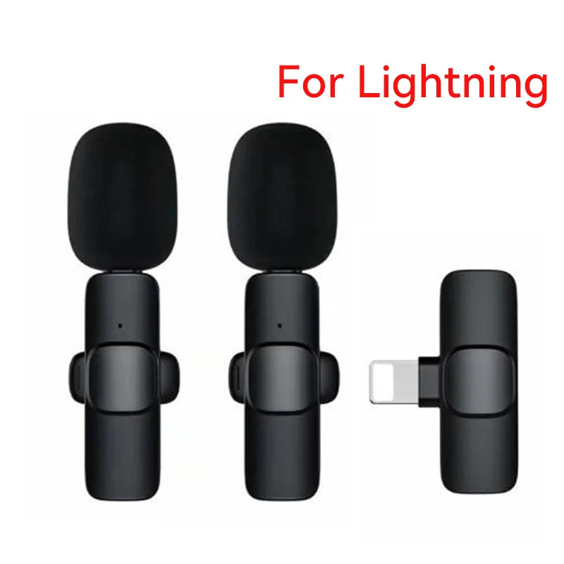 Mini Wireless Microphone Noise Reduction Lavalier Microphone For iPhone Android Audio Recording Live Broadcast And Vlogging