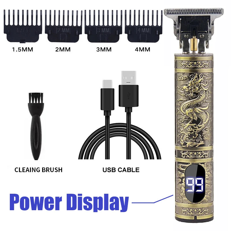 Electric Hair Cutting Machine Vintage T9 Clipper Hair Rechargeable Man Shaver Trimmer For Men's Barber Professional New Hot Sale