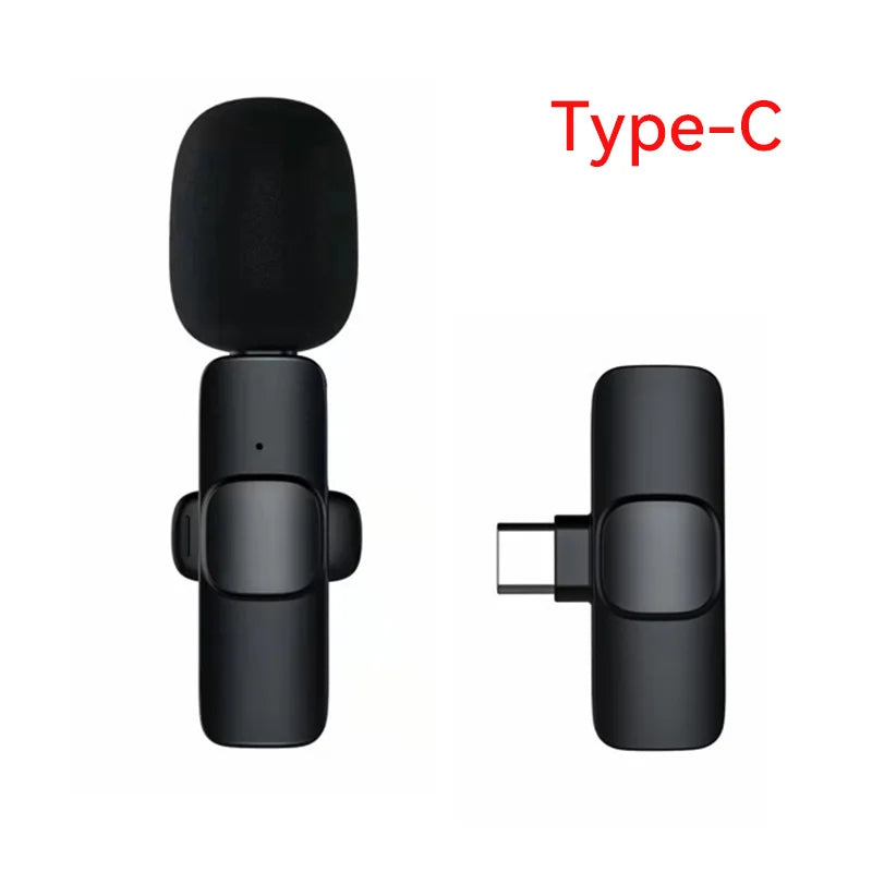 Mini Wireless Microphone Noise Reduction Lavalier Microphone For iPhone Android Audio Recording Live Broadcast And Vlogging