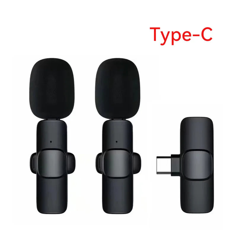 Mini Wireless Microphone Noise Reduction Lavalier Microphone For iPhone Android Audio Recording Live Broadcast And Vlogging