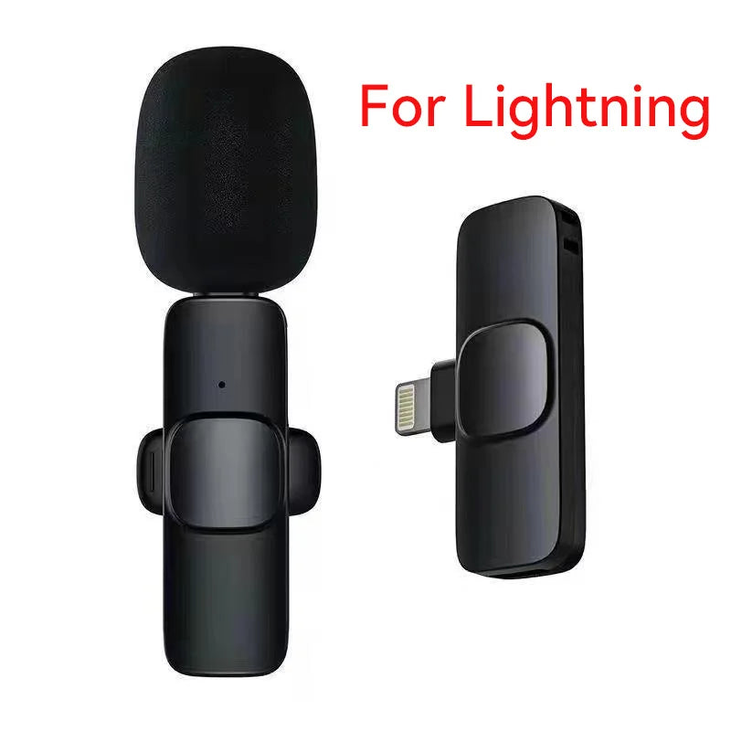 Mini Wireless Microphone Noise Reduction Lavalier Microphone For iPhone Android Audio Recording Live Broadcast And Vlogging