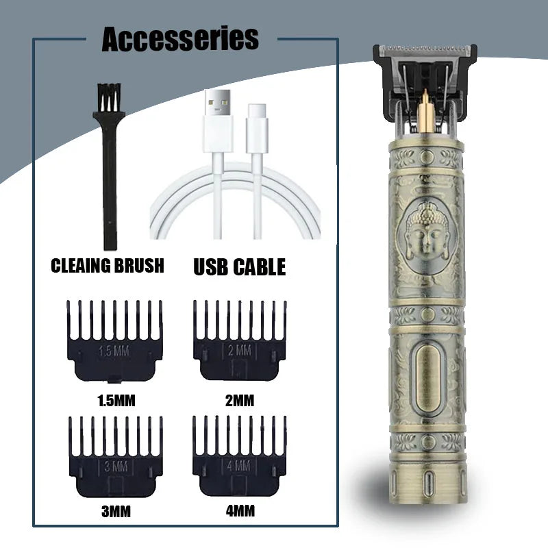 Electric Hair Cutting Machine Vintage T9 Clipper Hair Rechargeable Man Shaver Trimmer For Men's Barber Professional New Hot Sale